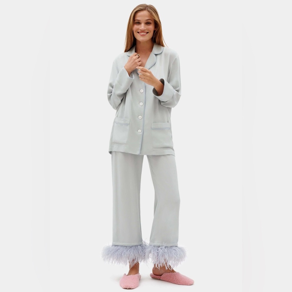 Sleeper Feather Grey Pajama Set NWT